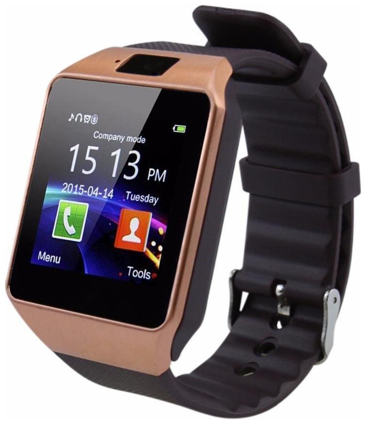 

TSV DZ09 Screen Touch Bluetooth Smartwatch with Camera Support Android iPhone System (Gold)
