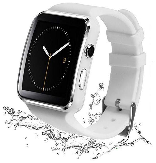 

TSV X6 White Bluetooth Camera And Sim Card Supported Watch Compatible with Oppo A57 (White)