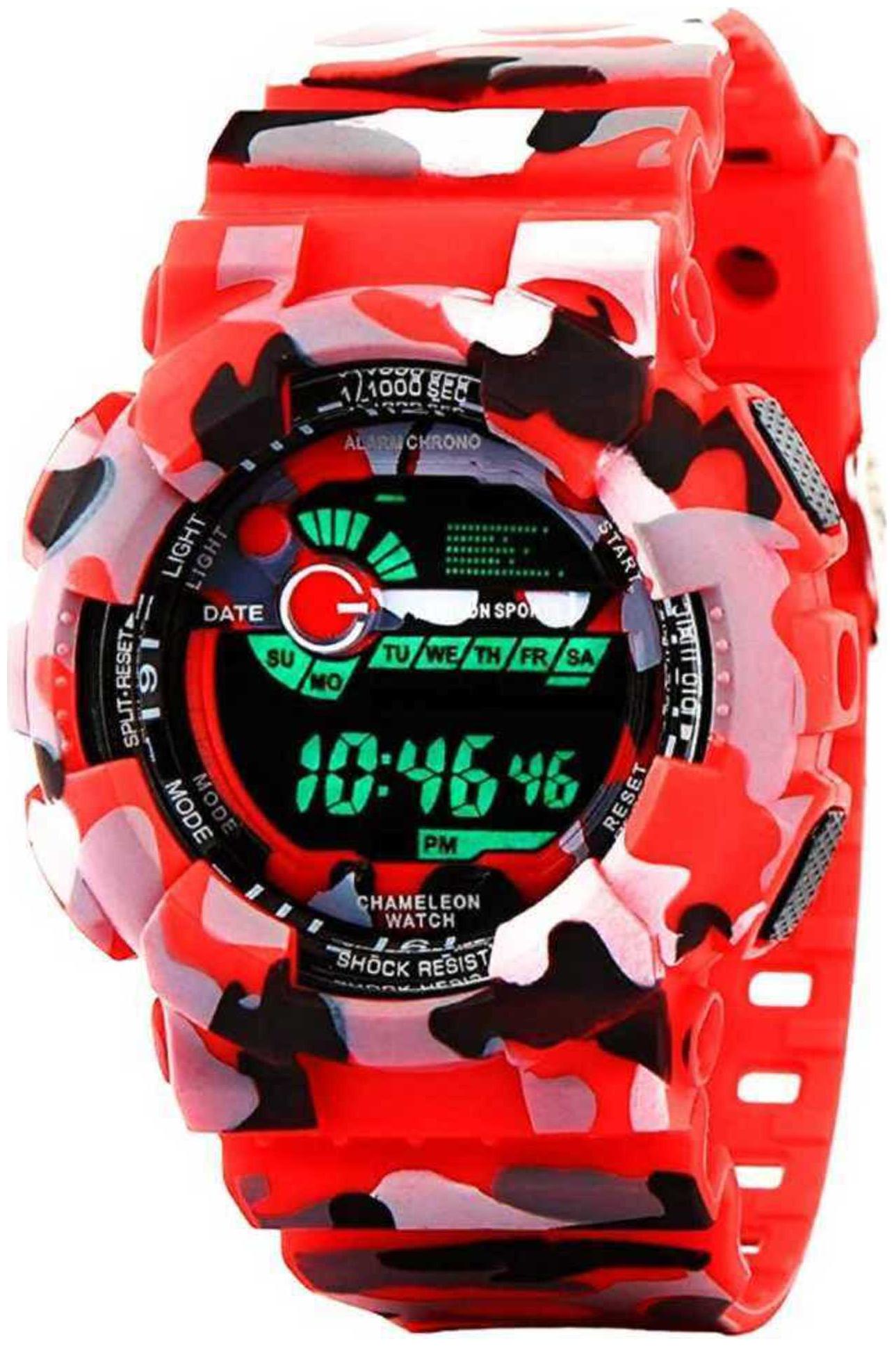 

CS-8023 RED Digital Military Digital Watch - For Men
