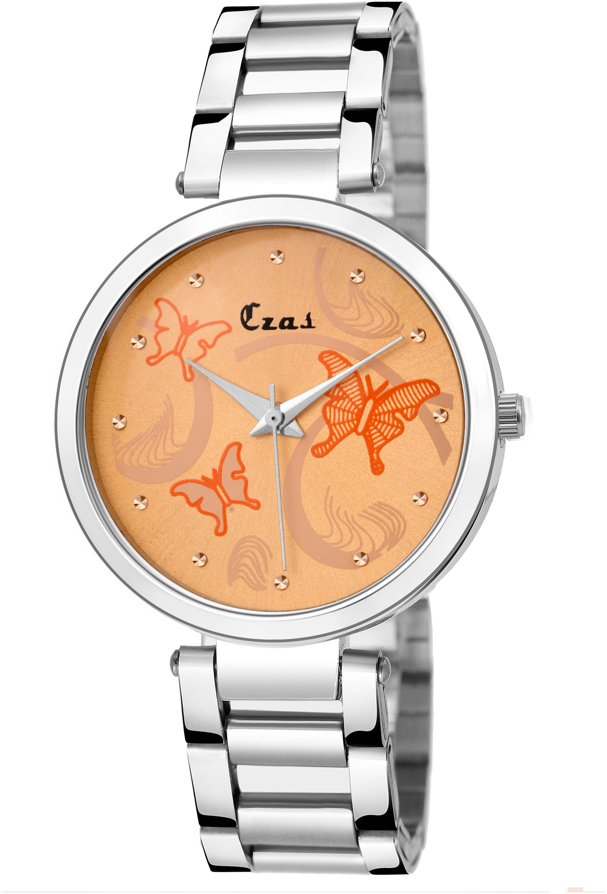 

CZAS CS-8074 Orange Butterfly Party Wear Watch-For Women
