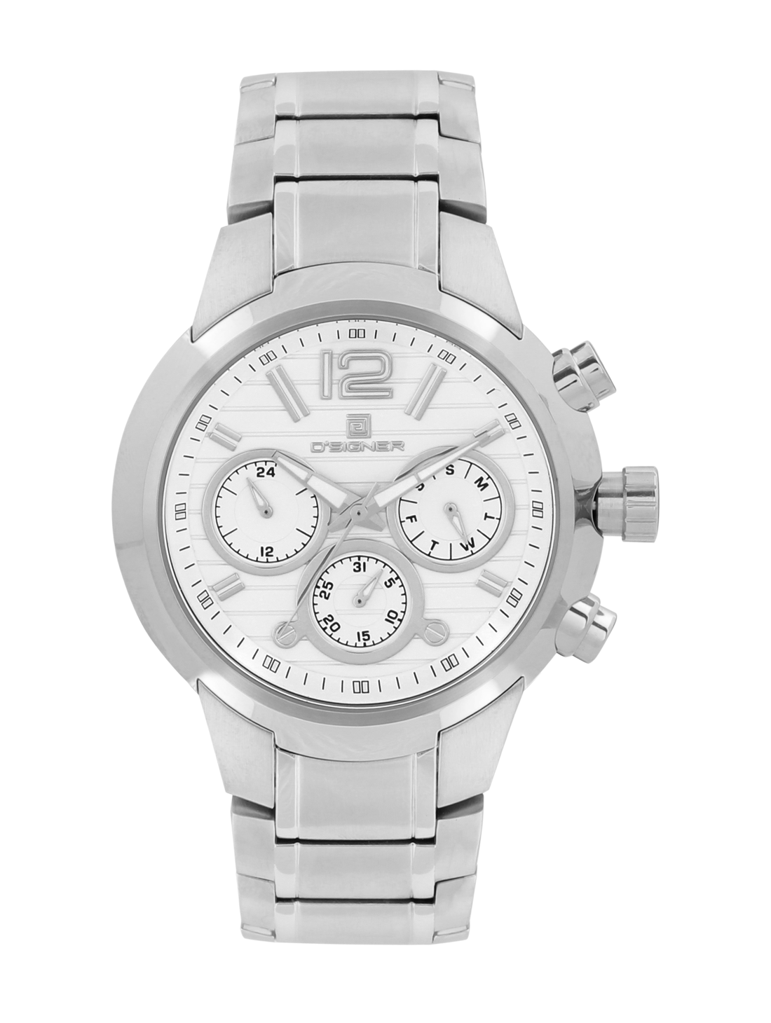 

D SIGNER Silver Dial Chronograph Watches For Men - 717SM 2 G