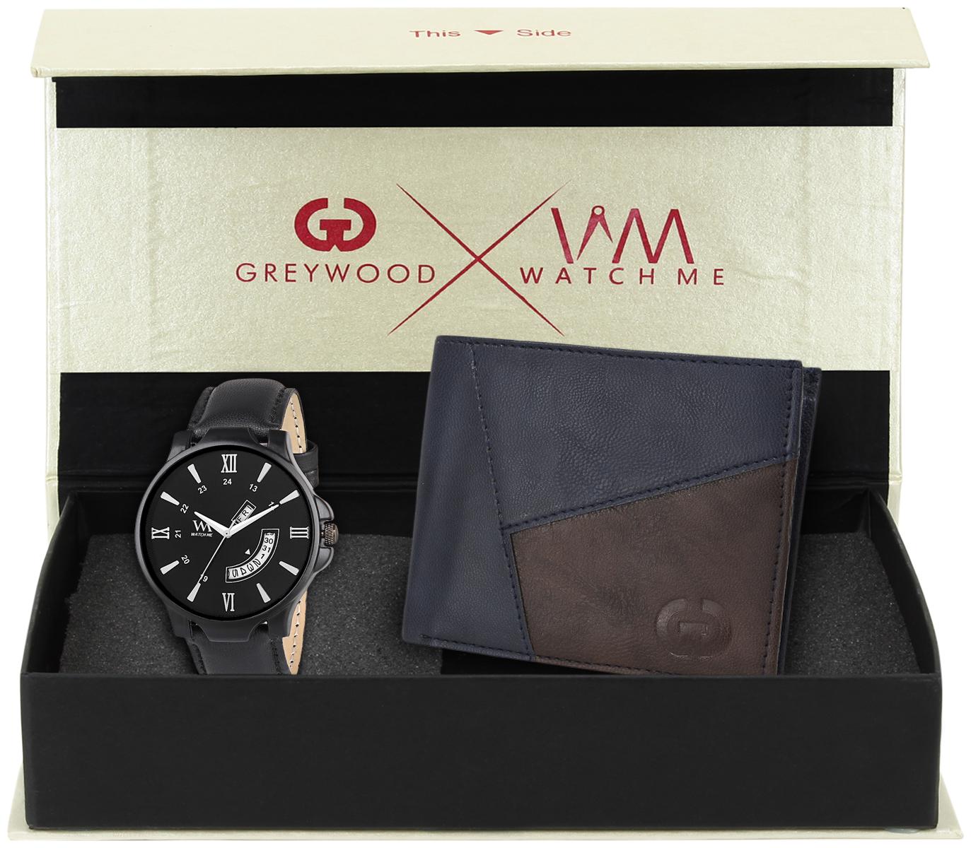 

Day and Date Analog Watch for Men with Free Wallet