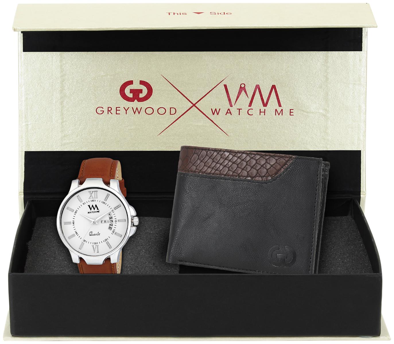 

Day and Date Analog Watch for Men with Free Wallet