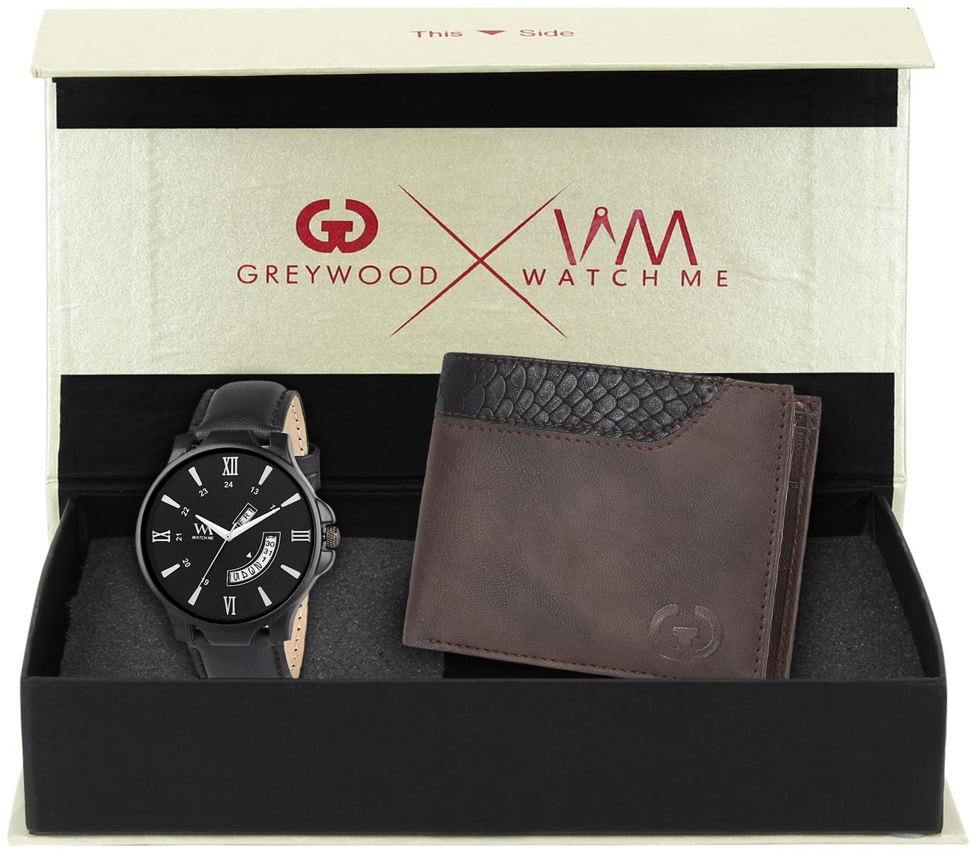 

Day and Date Analog Watch for Men with Free Wallet