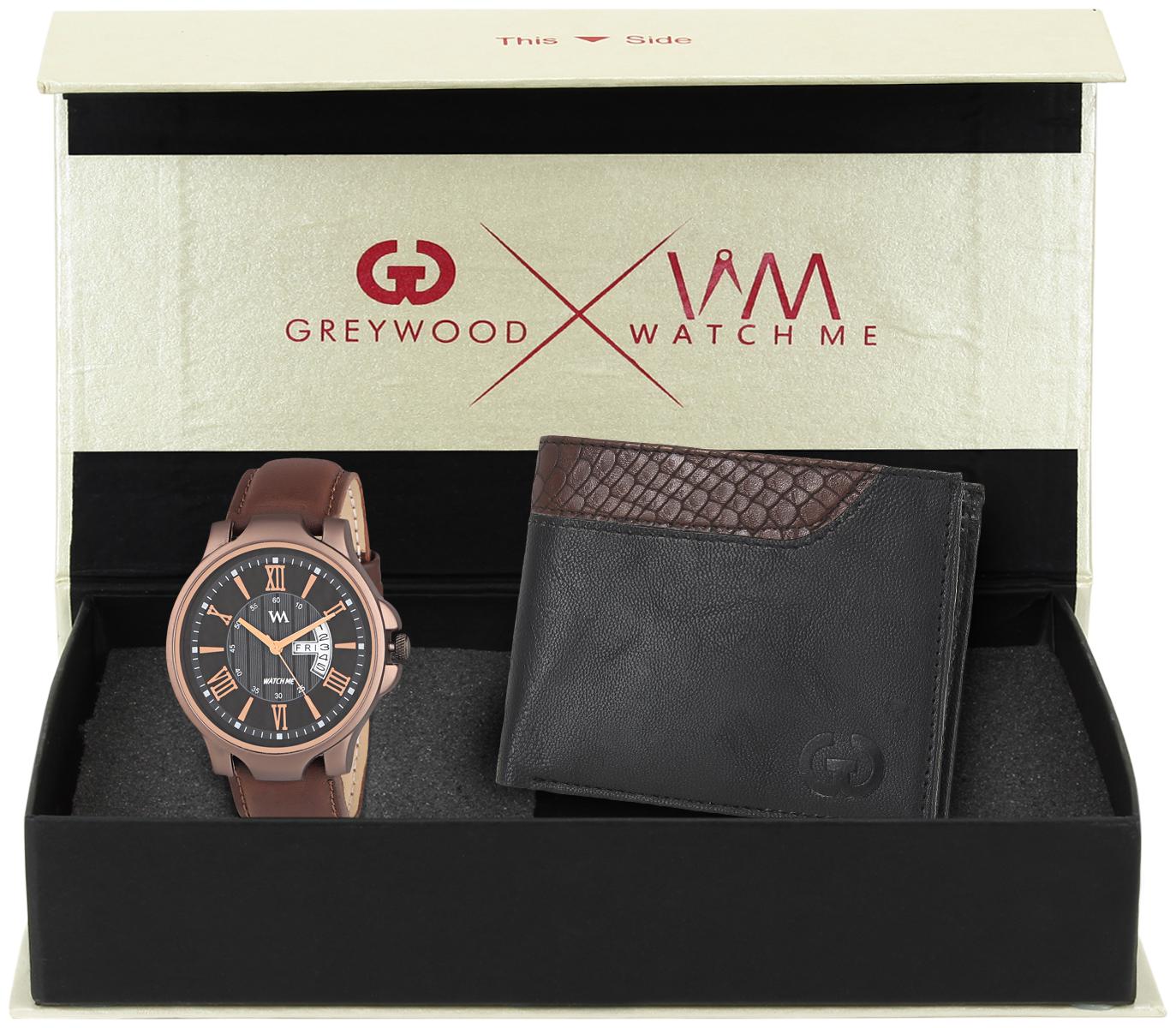 

Day and Date Analog Watch for Men with Free Wallet