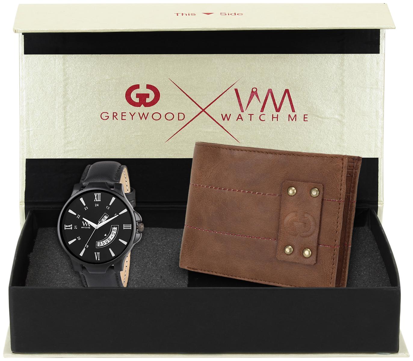 

Day and Date Analog Watch for Men with Free Wallet