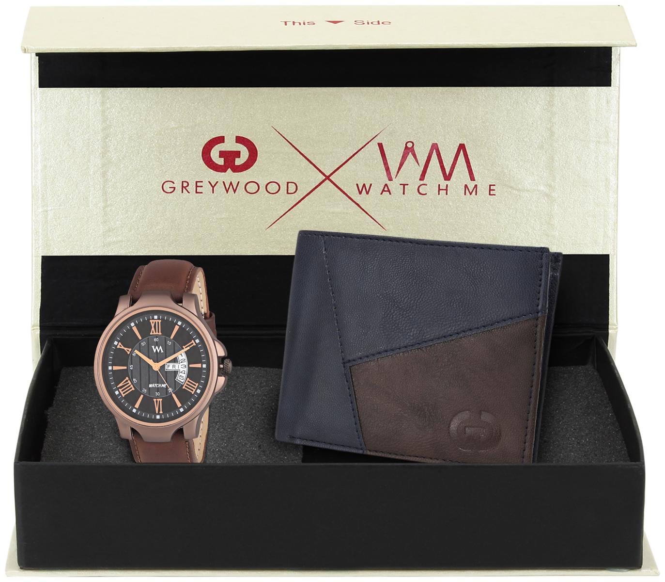 

Day and Date Analog Watch for Men with Free Wallet