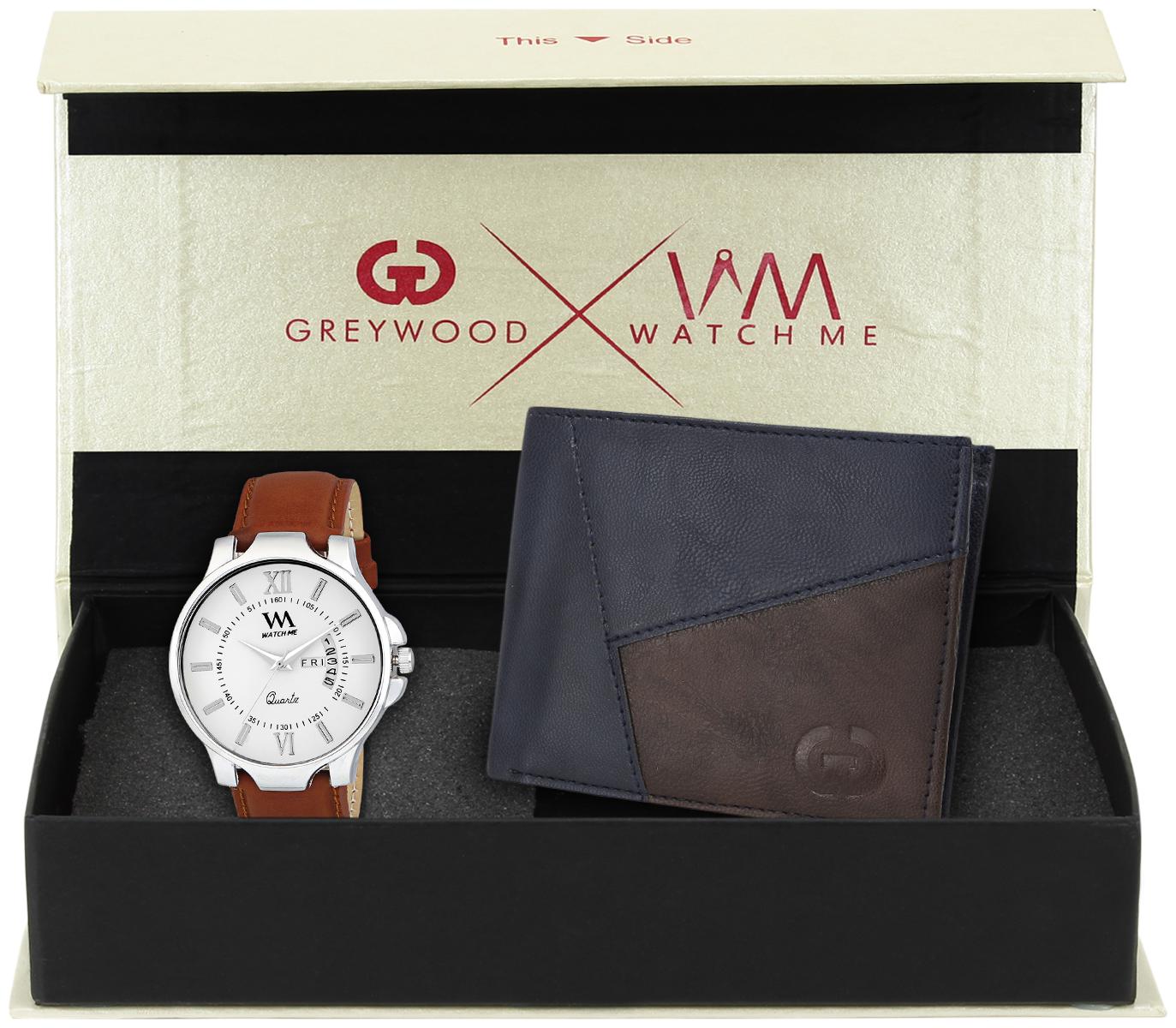 

Day and Date Analog Watch for Men with Free Wallet