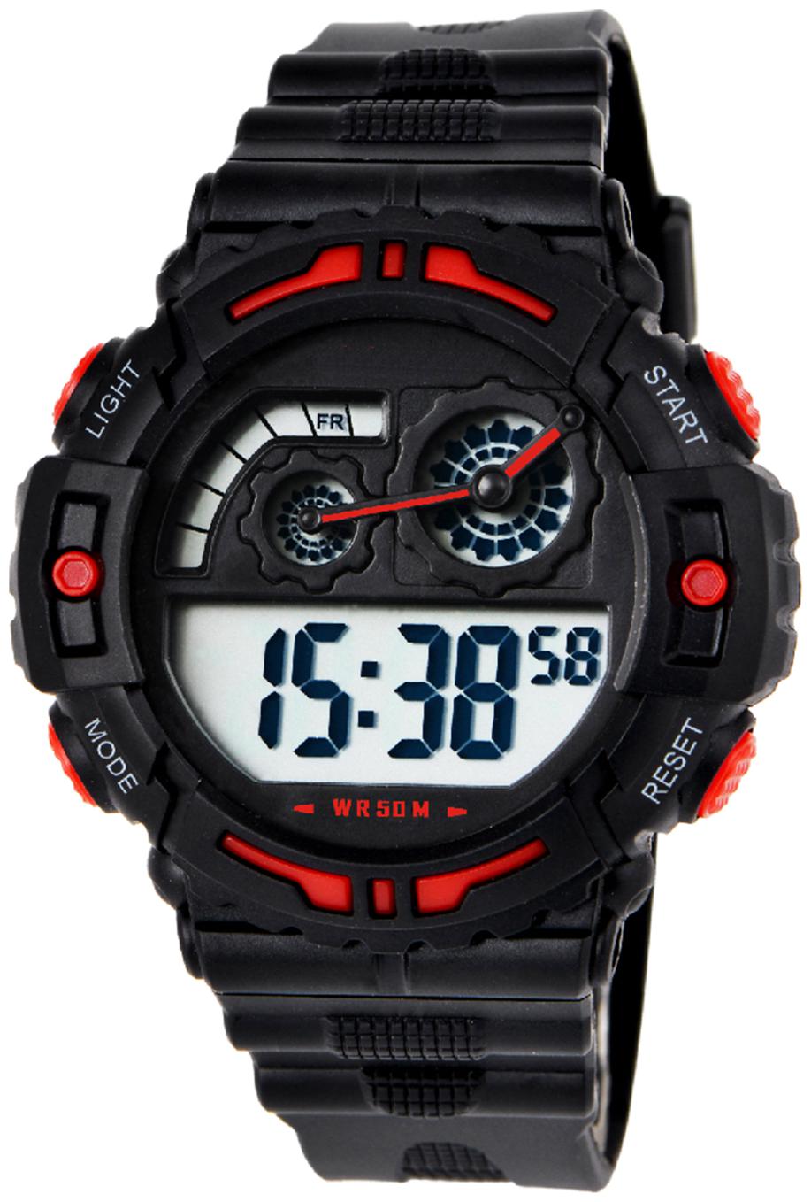 

DIRAY Digital Unique Dial Technometer Style Chronograph Multi-function Sports Watch For Men-DR339G2