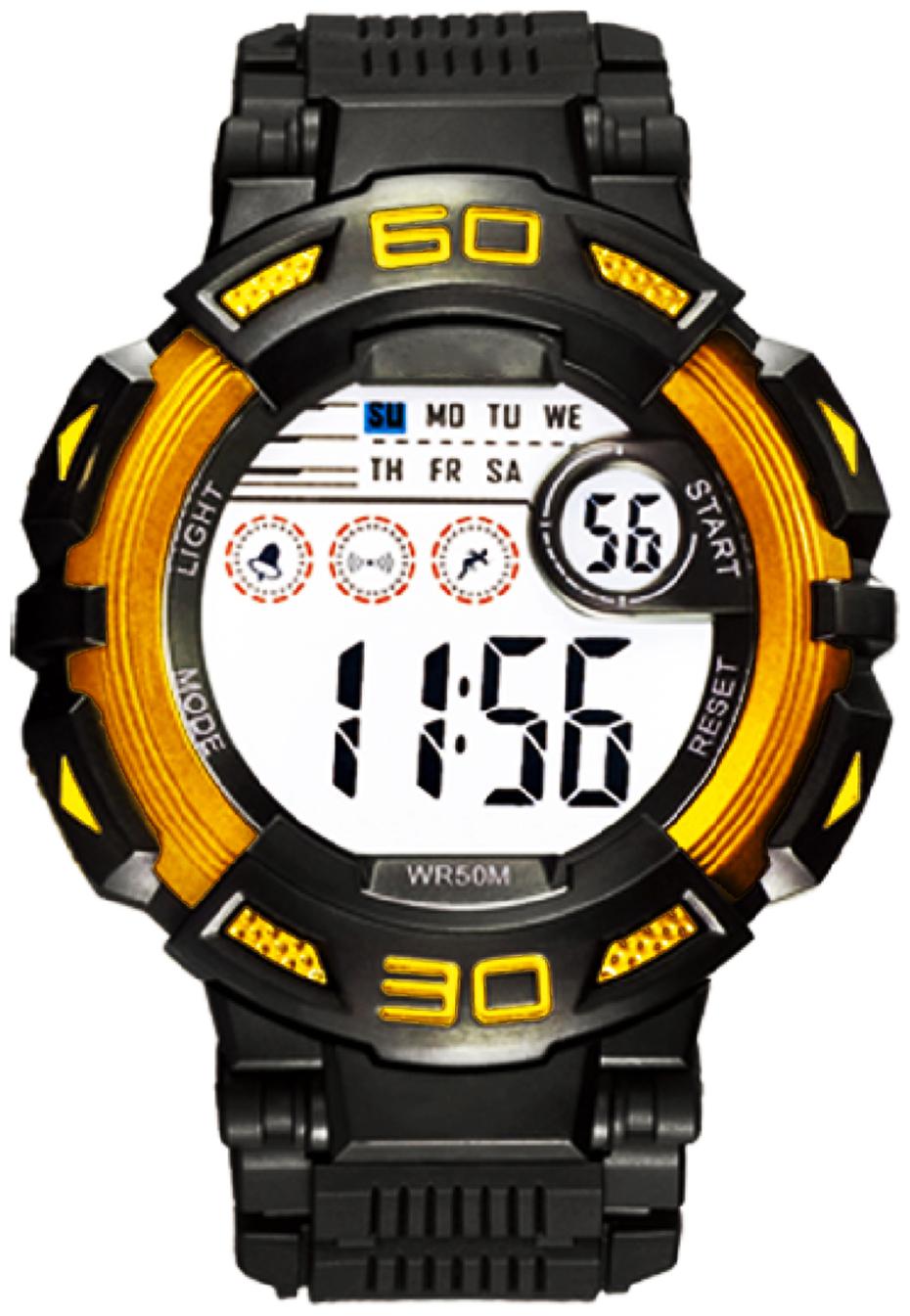 

DIRAY Digital Space Hour Series 1 100th Chronograph Alarm Black Sports Watch For Men-DR313G4