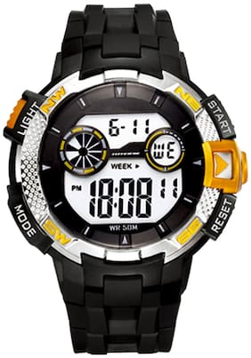 DIRAY Digital Metal Compass Style & Pattern Strap Multi-Functions Sports Watch For Men-