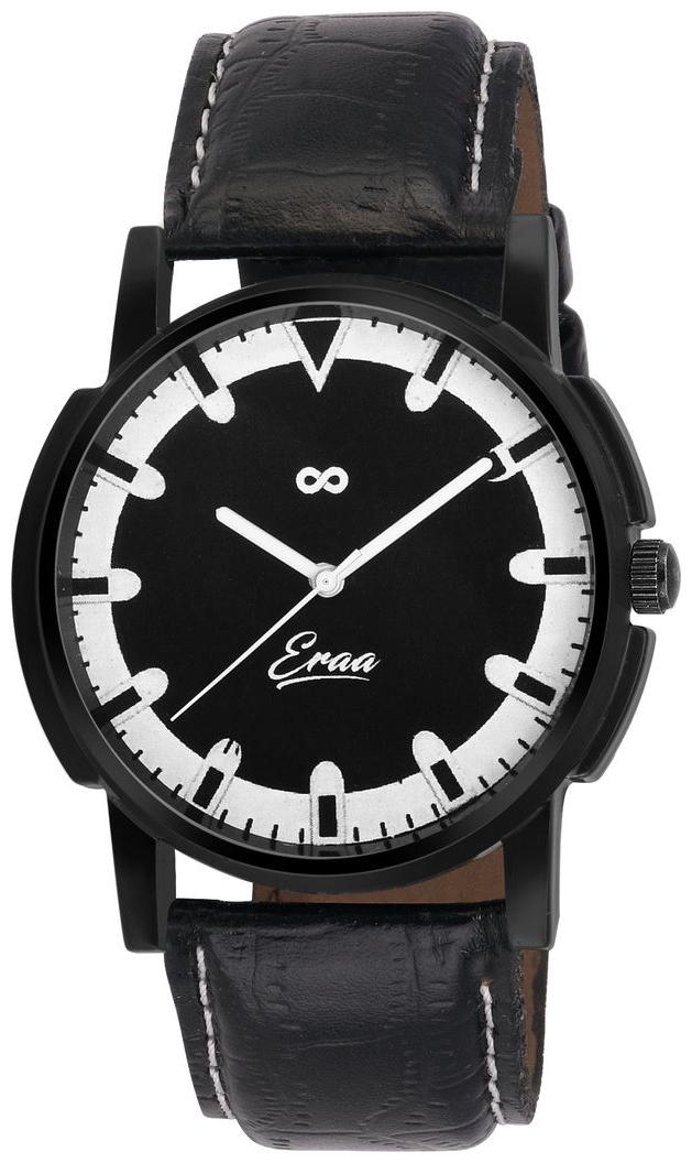 

Eraa Black and White color analog wrist watch