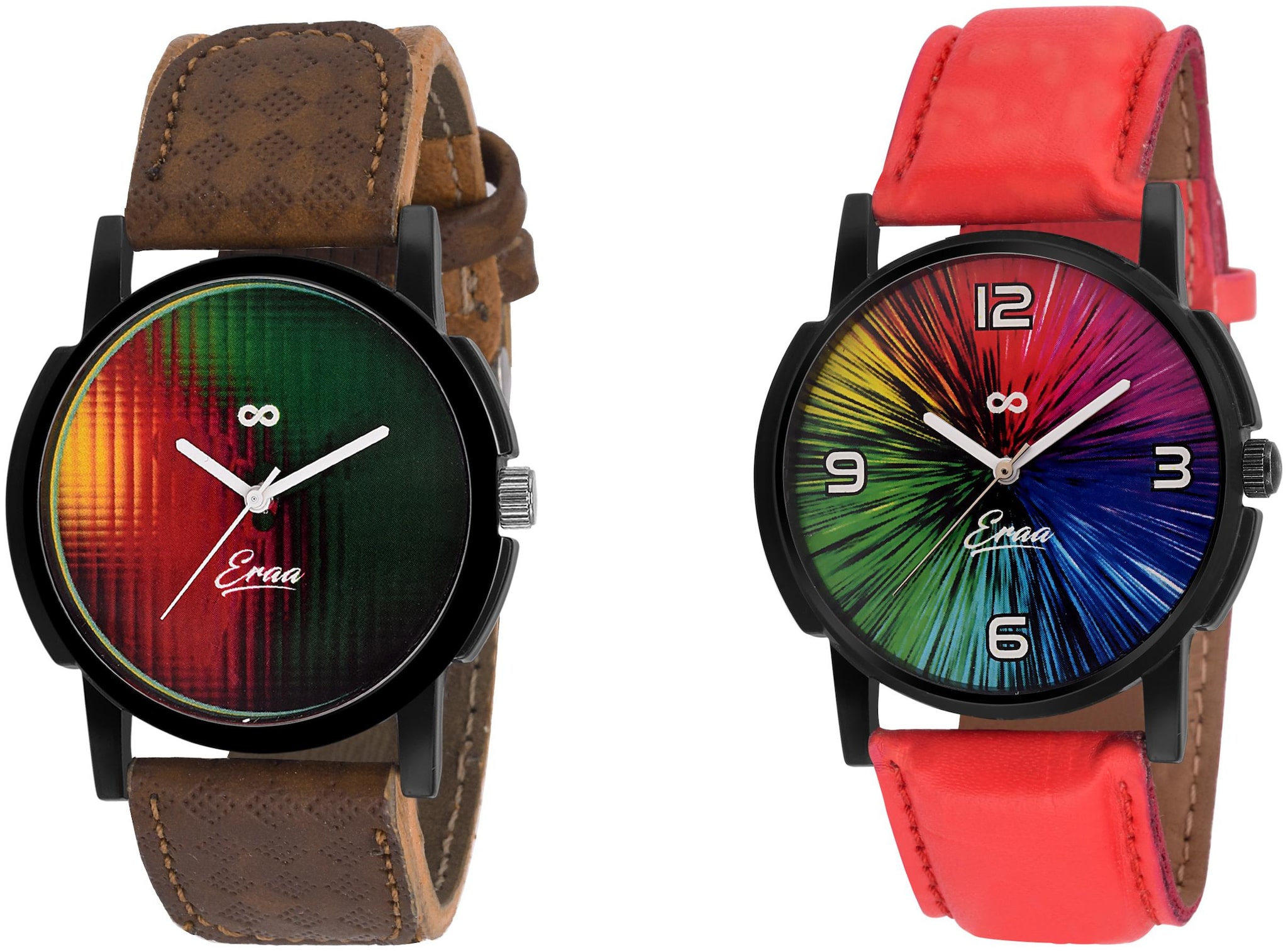 

Eraa Multicolor wrist watch combo for men