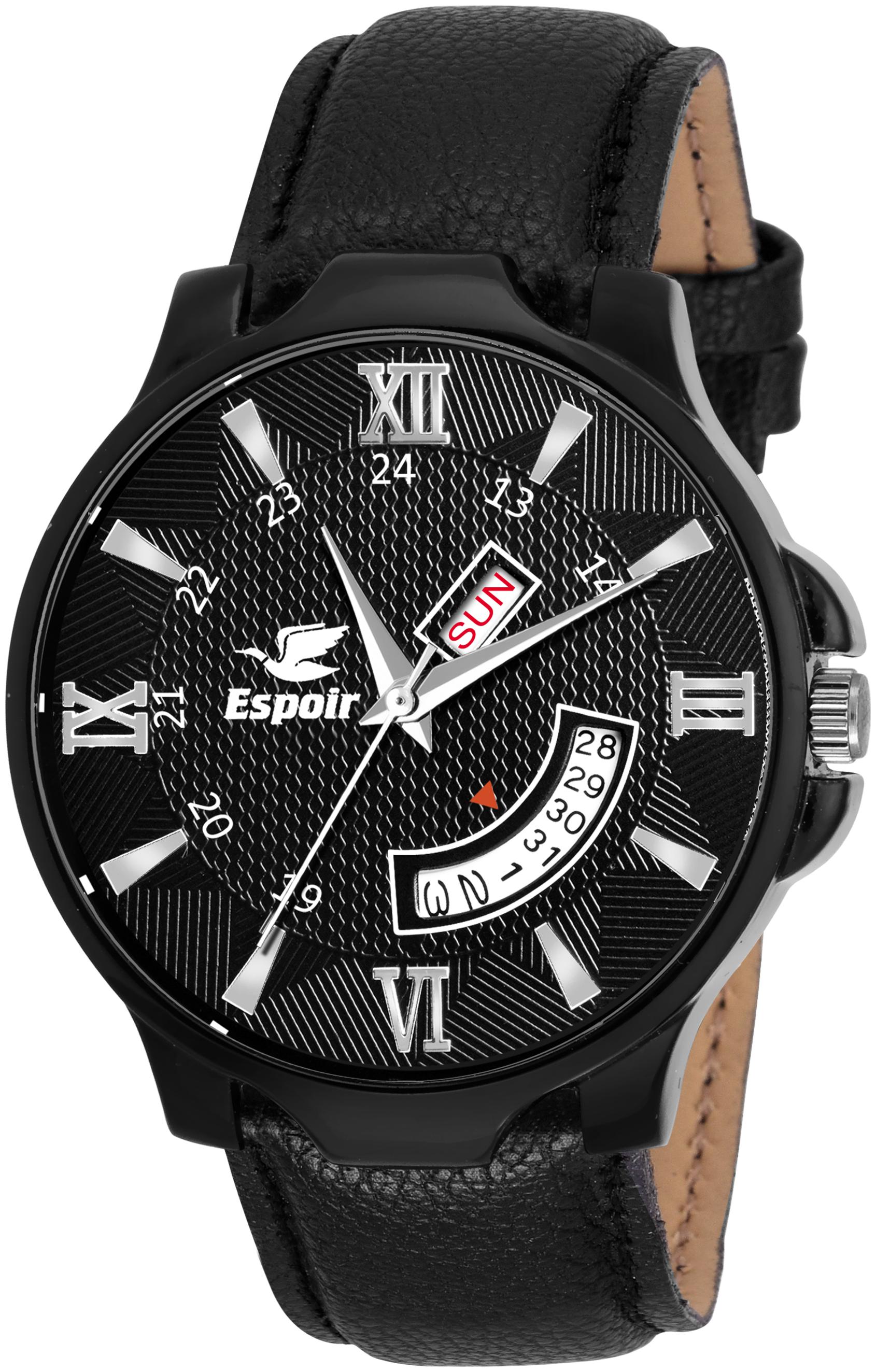 

Espoir Analogue Black Dial Day and Date Boy s and Men s Watch - BlackHammer New