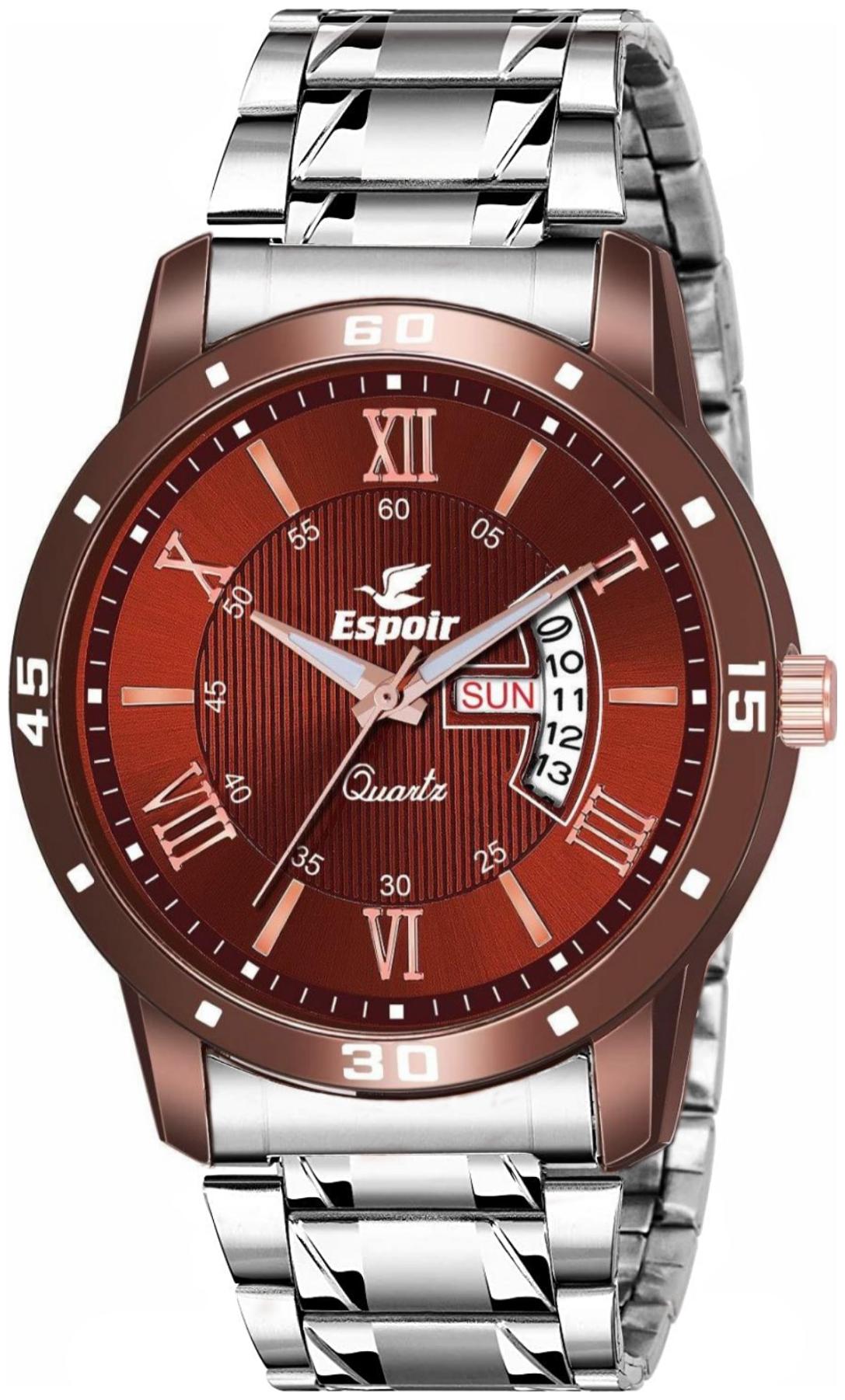 

Espoir Analogue Stainless Steel Brown Dial Day and Date Boy s and Men s Watch - Charlie0507