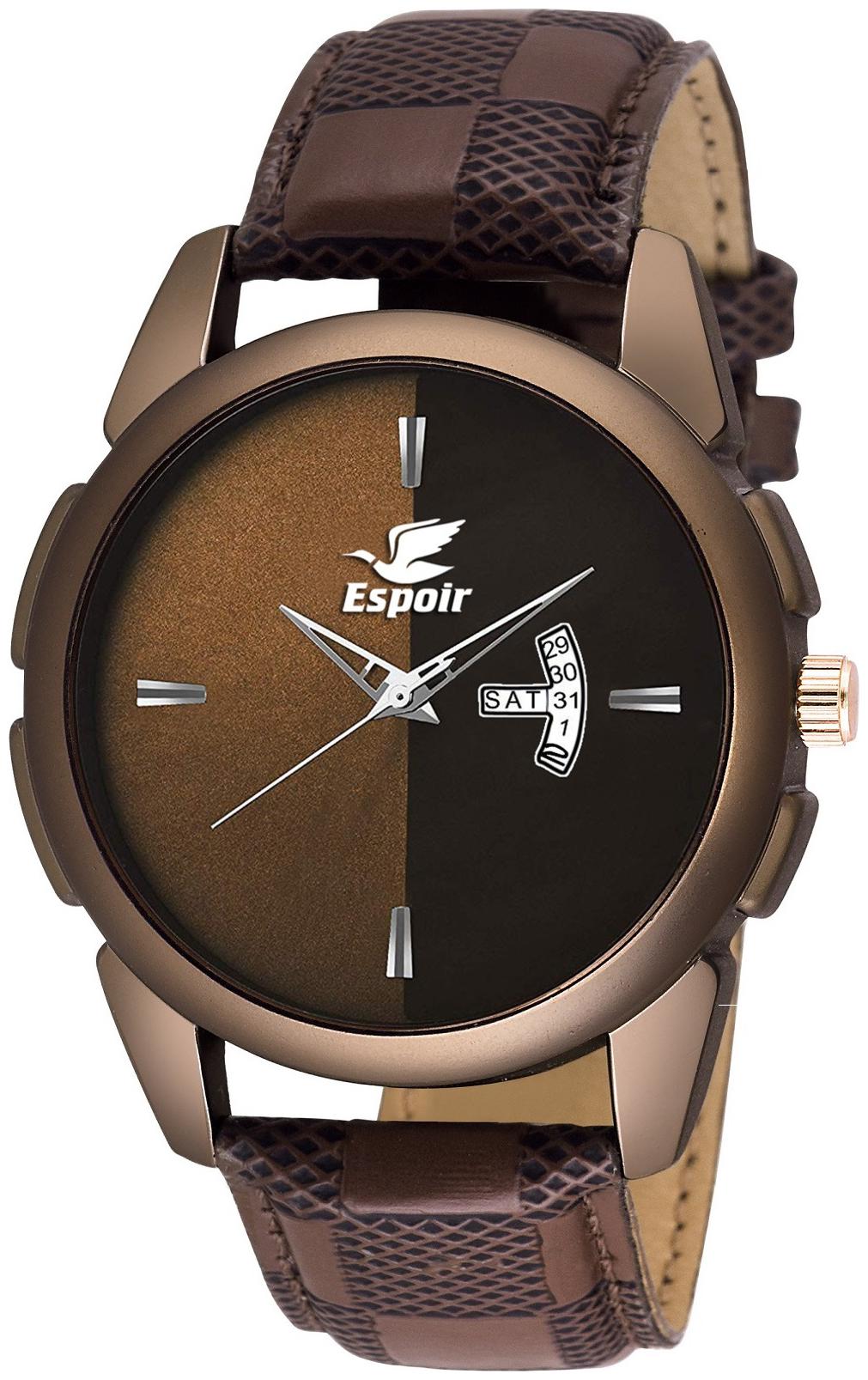 

Espoir Analogue Brown Dial Day and Date Men s Boy s Watch - Adam0507