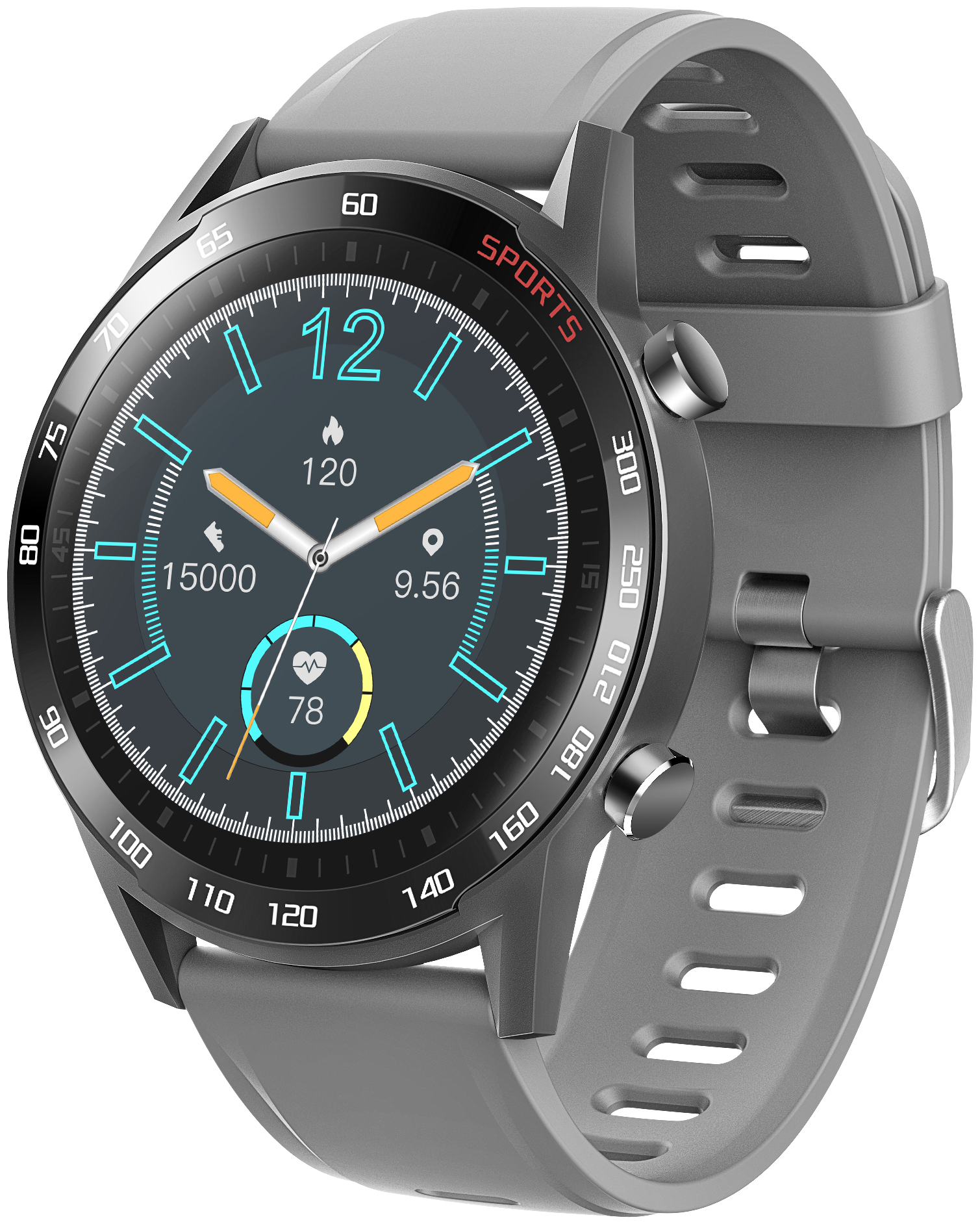 

EYNK LitFit T23 Smart Watch 1 23 Color Full Touch Unisex Fitness Tracker Blood Pressure Blood Oxygen Heart Rate Monitor Waterproof Exercise Smartwatch for iPhone Samsung Android (Grey)