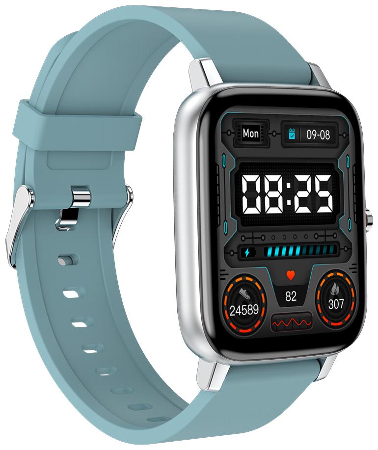 

EYNK LitFit H80 Smart Watch 1 69 Color Full Touch Metal Body Unisex Fitness Tracker Blood Pressure Blood Oxygen Heart Rate Monitor Waterproof Exercise Smartwatch for iPhone Samsung Android (Ice Blue)