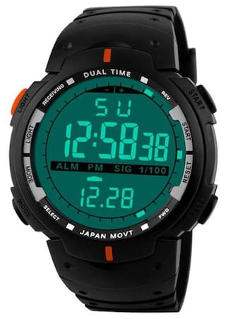 Fashion Men LED Digital Date Military Sport Rubber Quartz Watch Alarm Waterproof