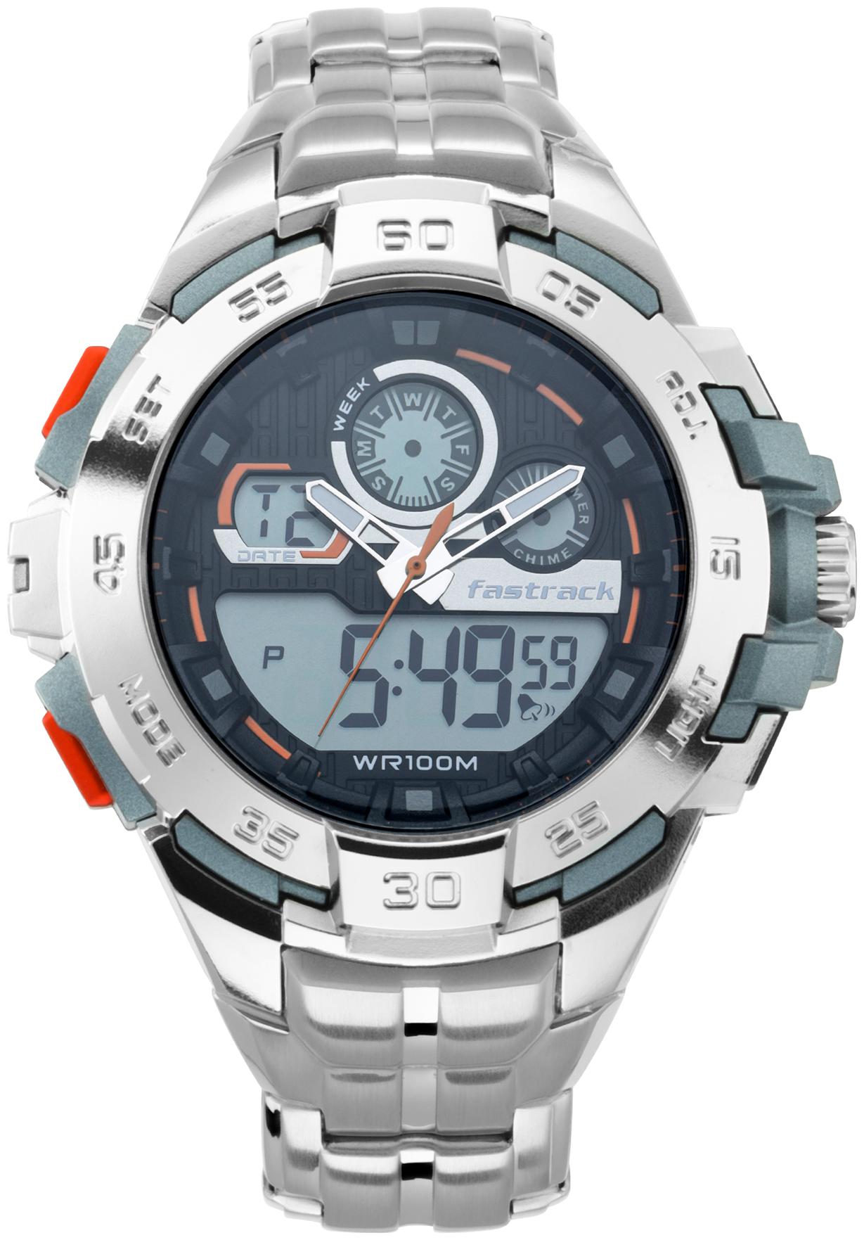 

Fastrack Mean Machines 38054PM02 Analog digital watch for Men