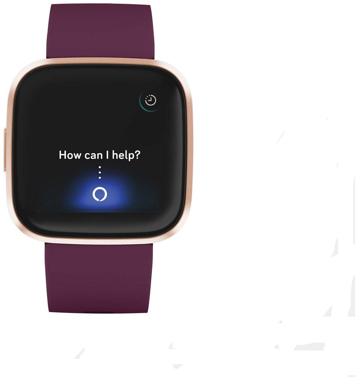 

Fitbit Versa 2 Health Fitness Smartwatch with Heart Rate Music Alexa Built-in Sleep Swim Tracking Bordeaux