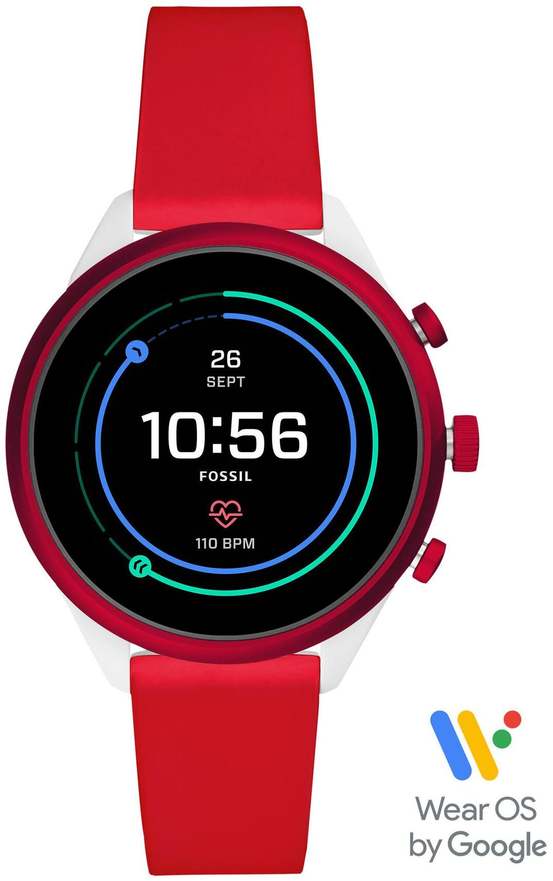 

Fossil Women s Sport Metal and Silicone Touchscreen Smartwatch with Heart Rate GPS NFC and Smartphone Notifications - FTW6052