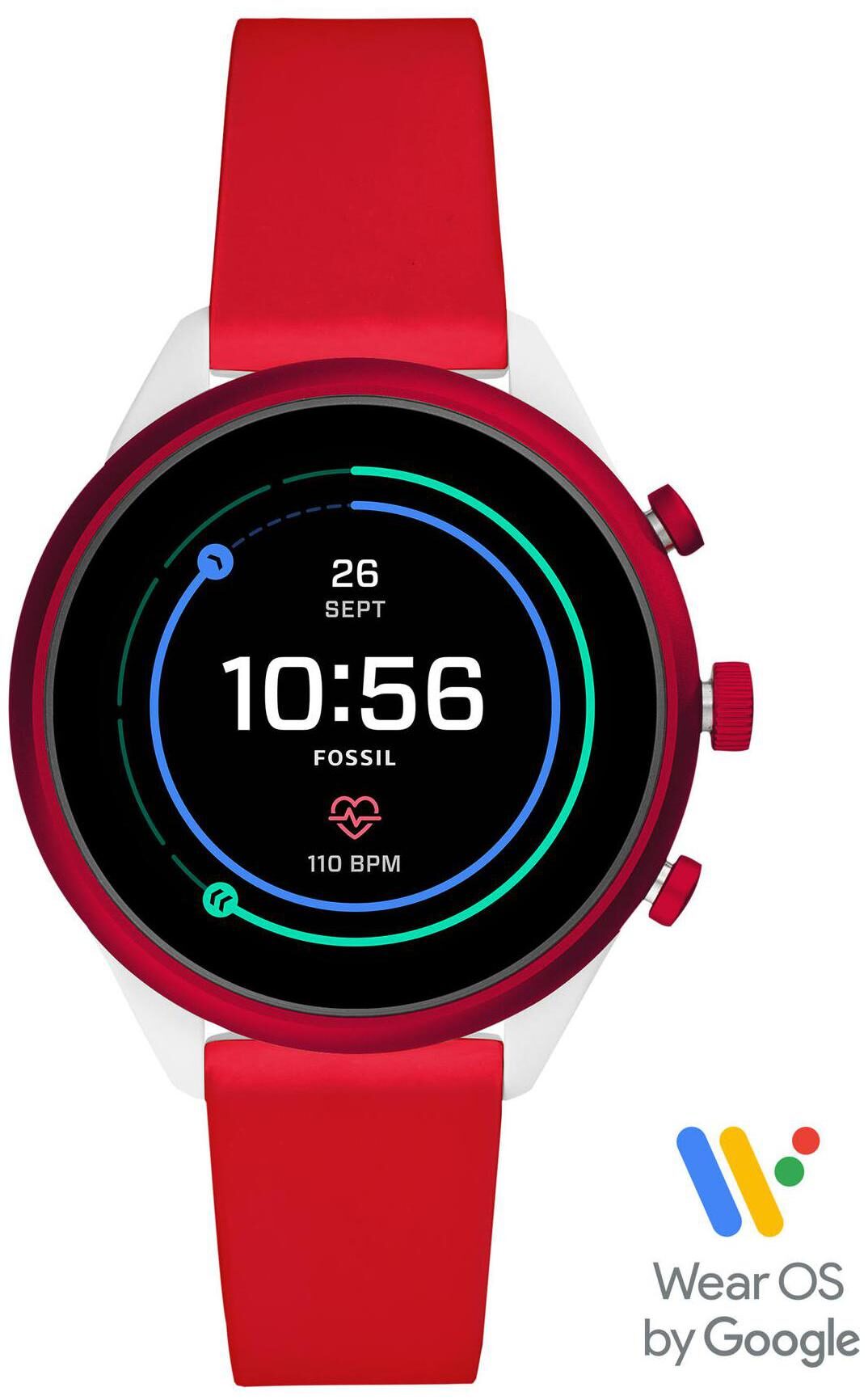 

Fossil Women s Sport Metal and Silicone Touchscreen Smartwatch with Heart Rate GPS NFC and Smartphone Notifications - FTW6052