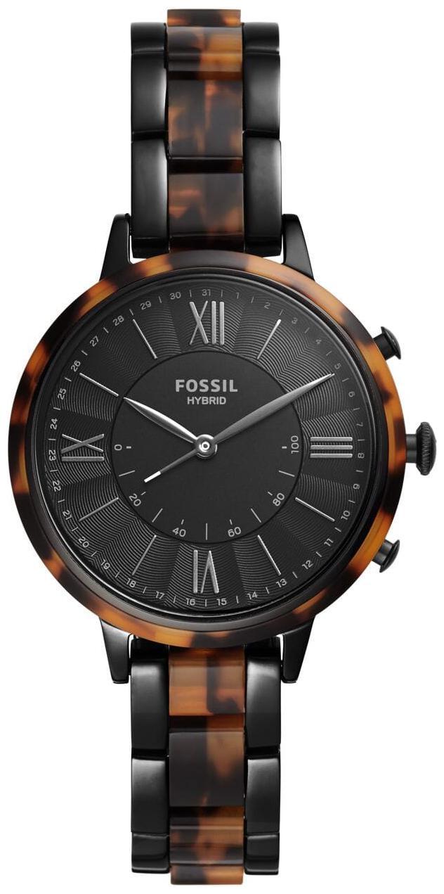 

Fossil Hybrid Smartwatch - Jacqueline Two-Tone Black And Tortoise Stainless Steel - FTW5058