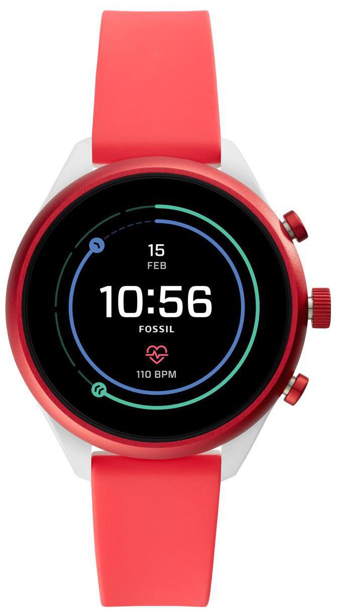 

Fossil Women Sport Metal and Silicone Touchscreen Smartwatch with Heart Rate GPS NFC and Smartphone Notifications (Model Id FTW4027)