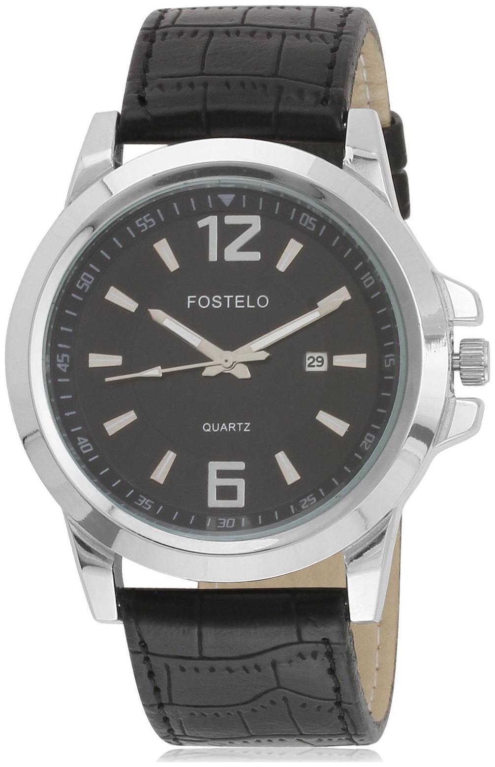 

FOSTELO BLACK MEN S WRIST WATCH FST-324