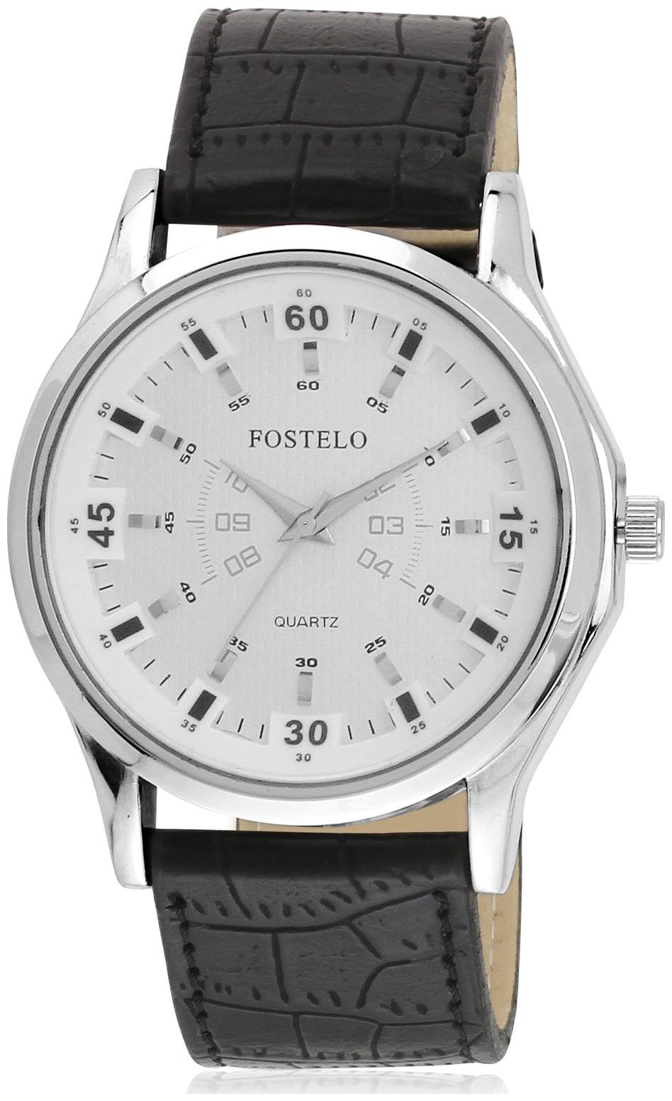 

FOSTELO WHITE MEN S WRIST WATCH FST-365