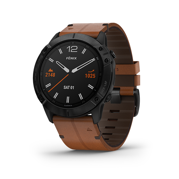 

Garmin Fenix 6X Sapphire - Black DLC with Chestnut Leather Band
