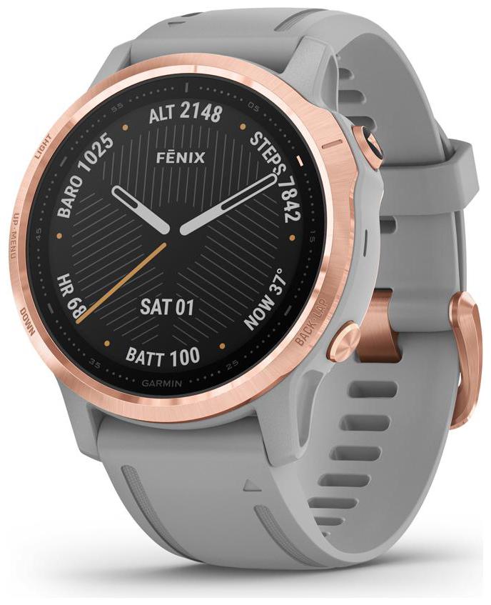 

Garmin fenix 6S Sapphire - Rose Gold-tone with Powder Grey Band