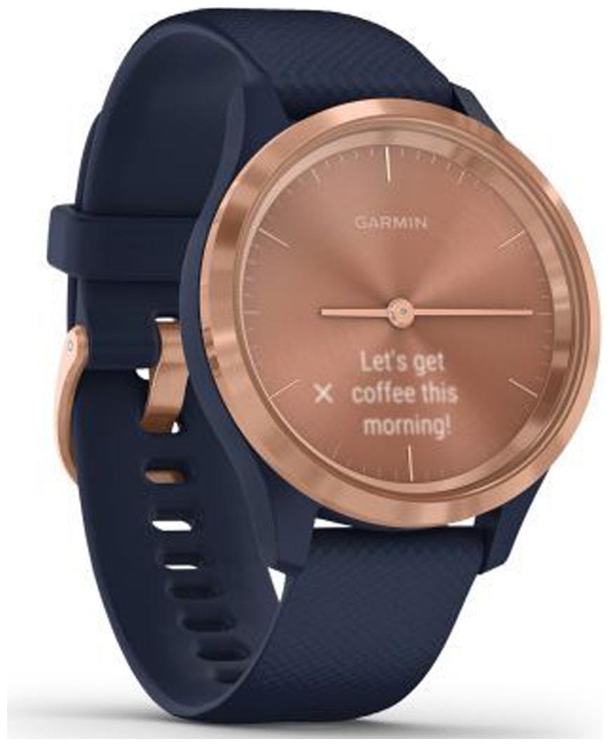 

Garmin vivomove 3S Rose Gold Navy Silicone Smart watch For Unisex