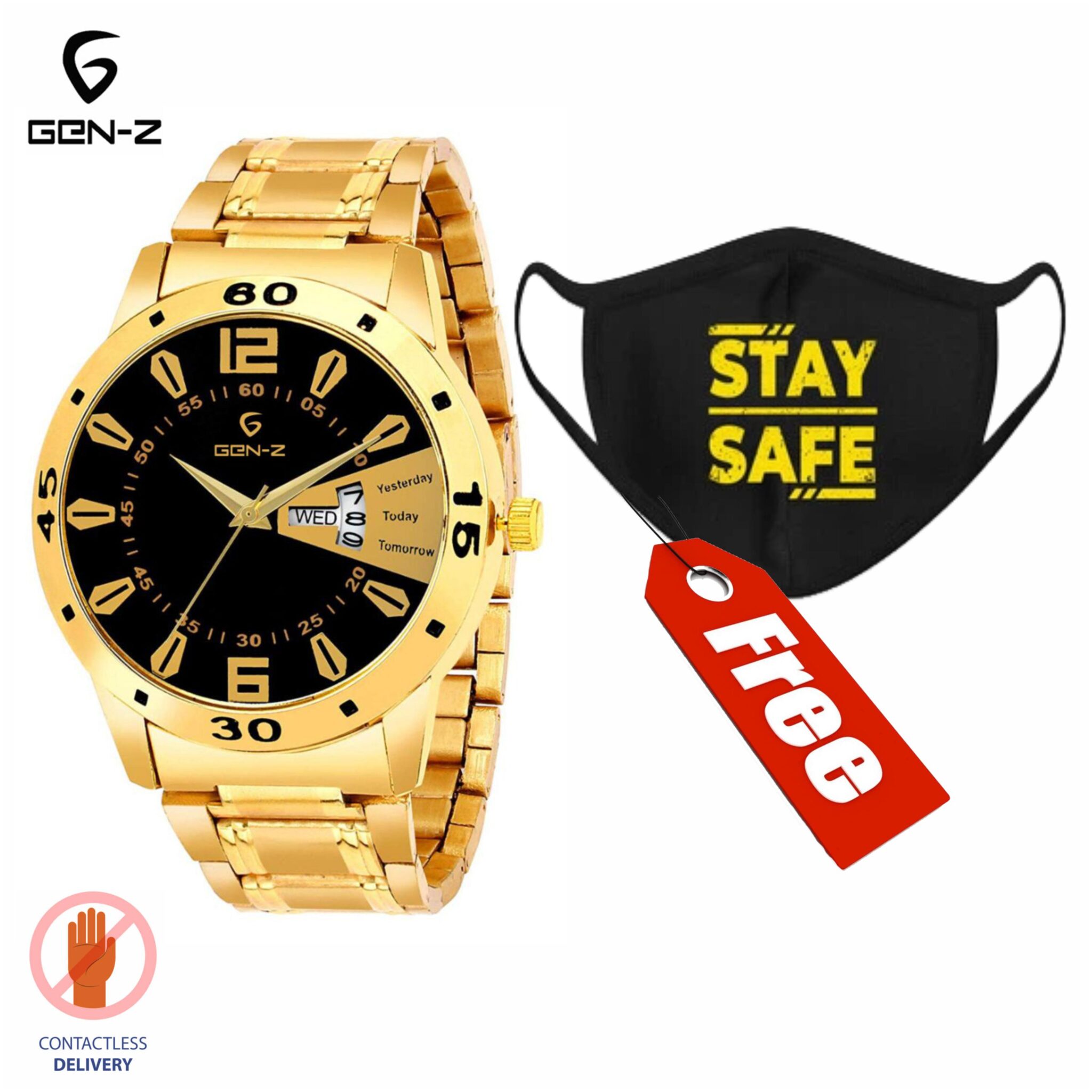 

Gen-Z Men Analog Watch(DESIGNER MASK FREE)