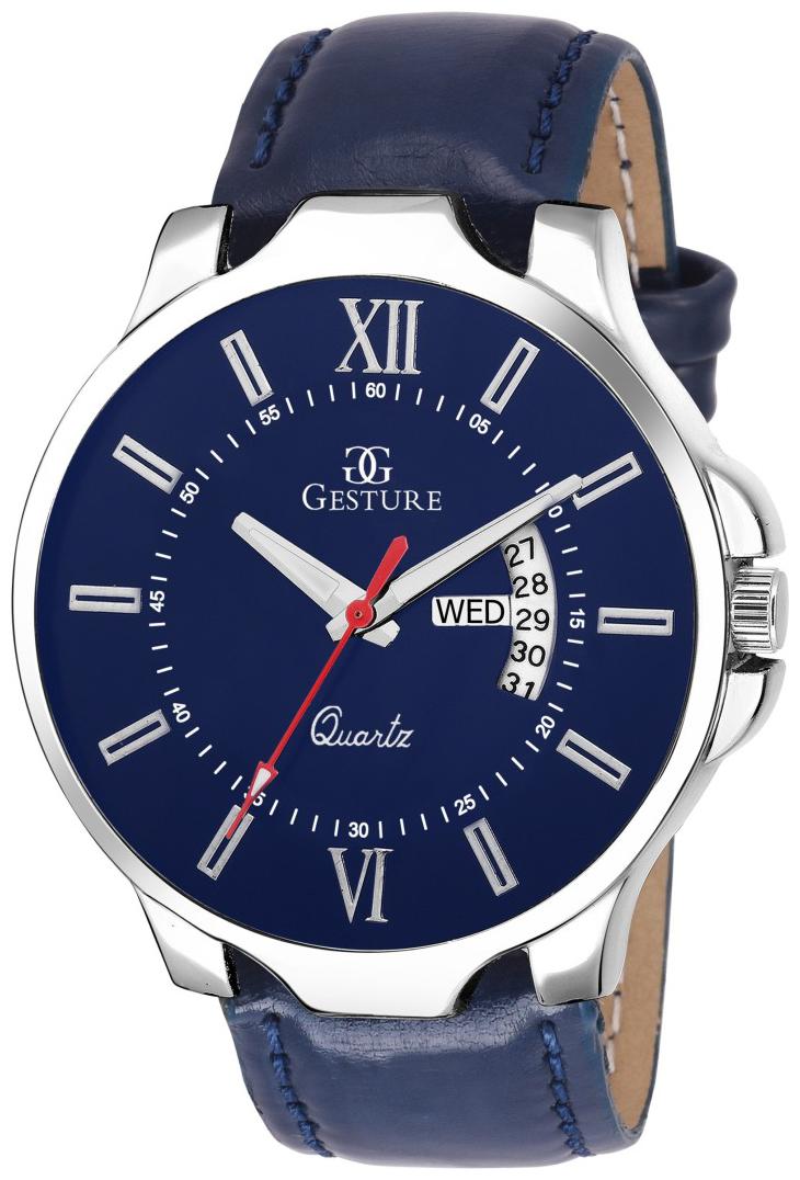 

Gesture 1105- BL Date n Day Analog Watch - For Men