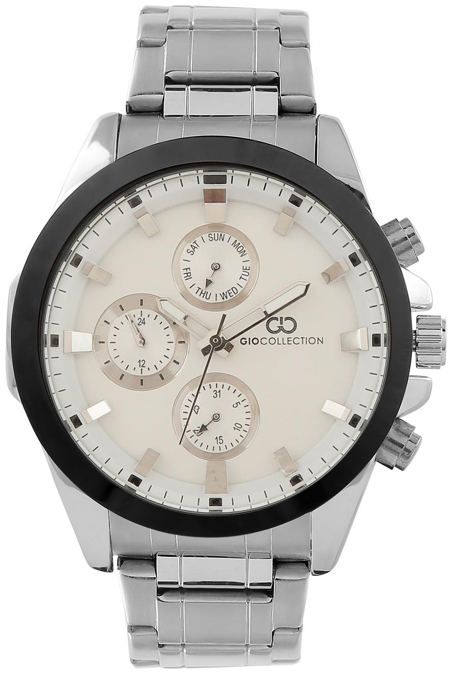 

Gio Collection Multifunctional White Dial Men s Watch