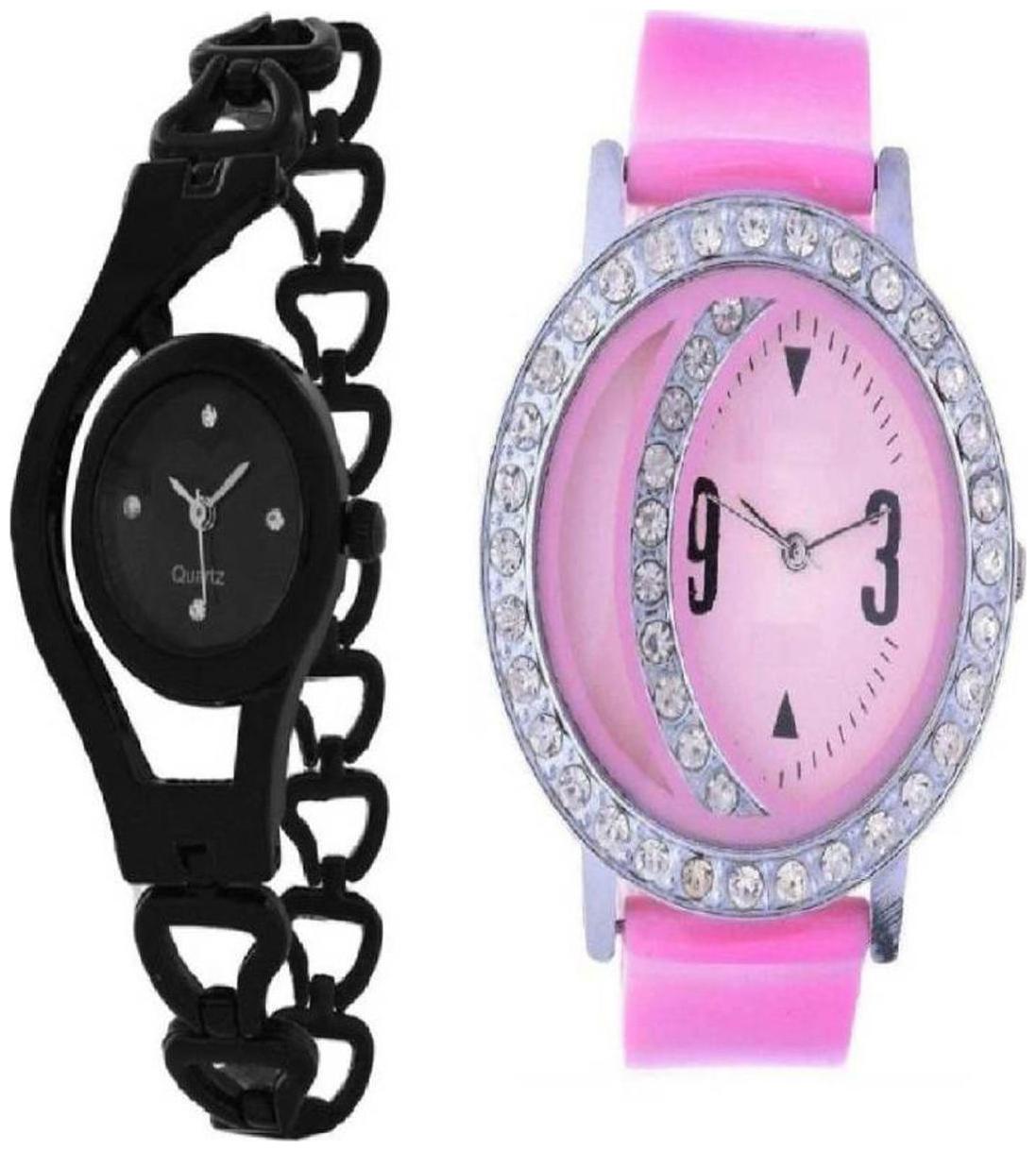 Gopal retail NEW BEAUTIFUL TRENDY FASHION BLACK AND Black COMBO LOW PRICE COMBO Watch For Girls by Gopal Shopcart