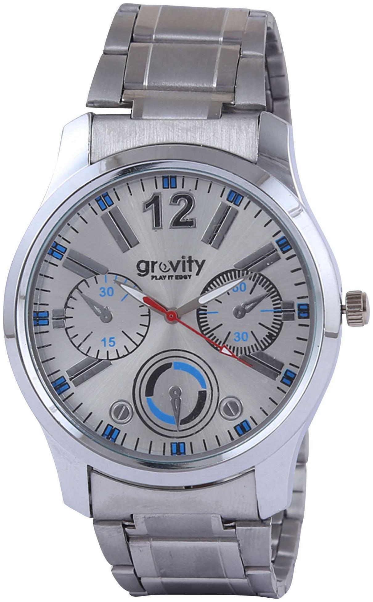 

Gravity Upscale Mens Steel Silver Analog watch-01