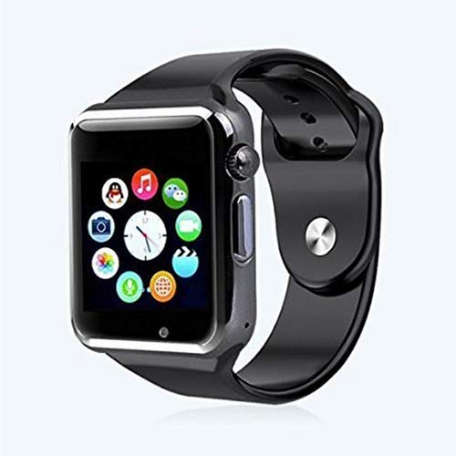 

Hadwin A9S Bluetooth Smart Watch Touchscreen Smart Wrist Watch Smartwatch Phone Fitness Tracker with SIM SD Card Camera Pedometer Compatible iOS iPhone Android for Men Women Boys Girls (Black)