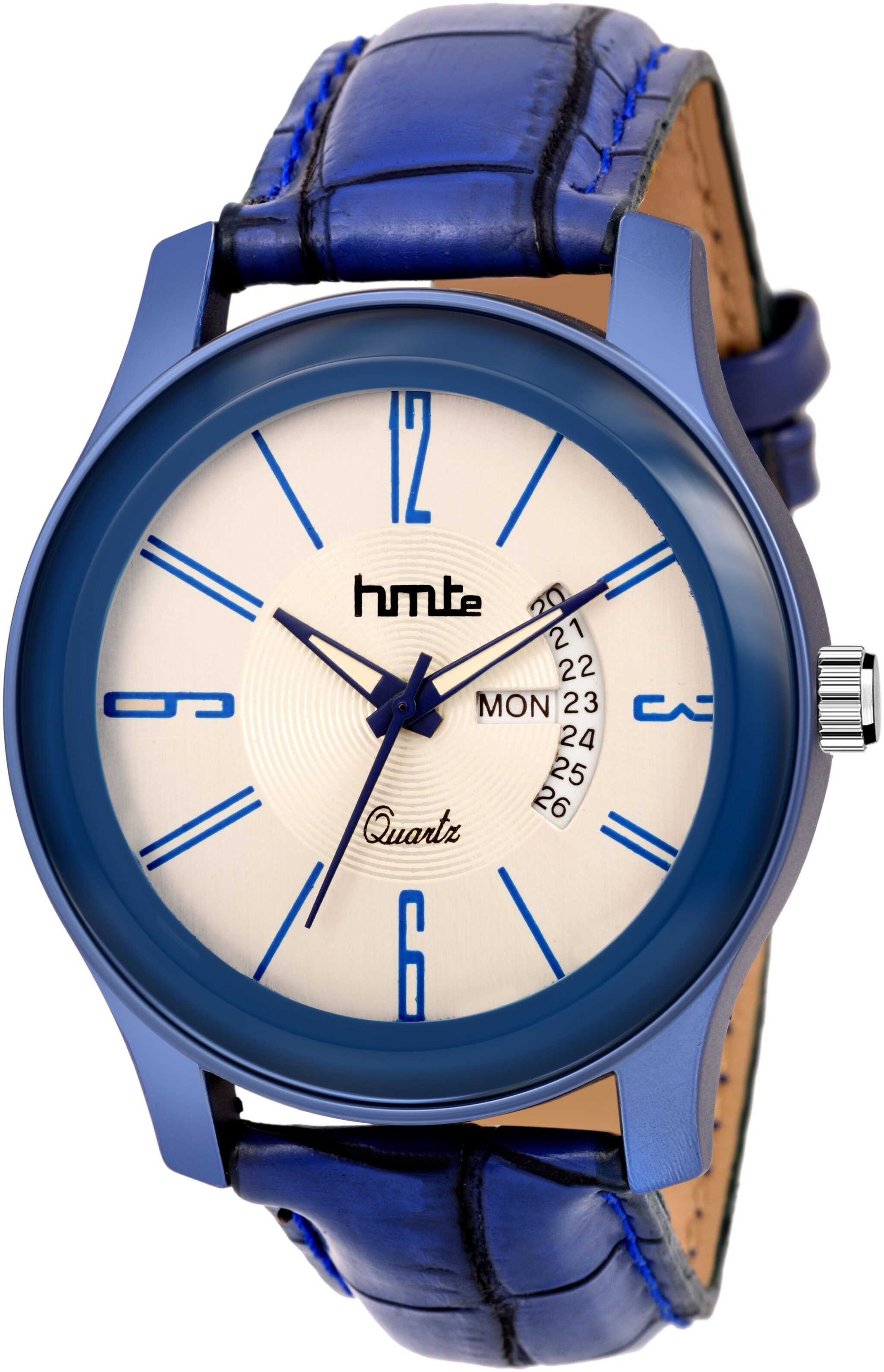 

hmte Leather Round Dial Analog Watch For Men