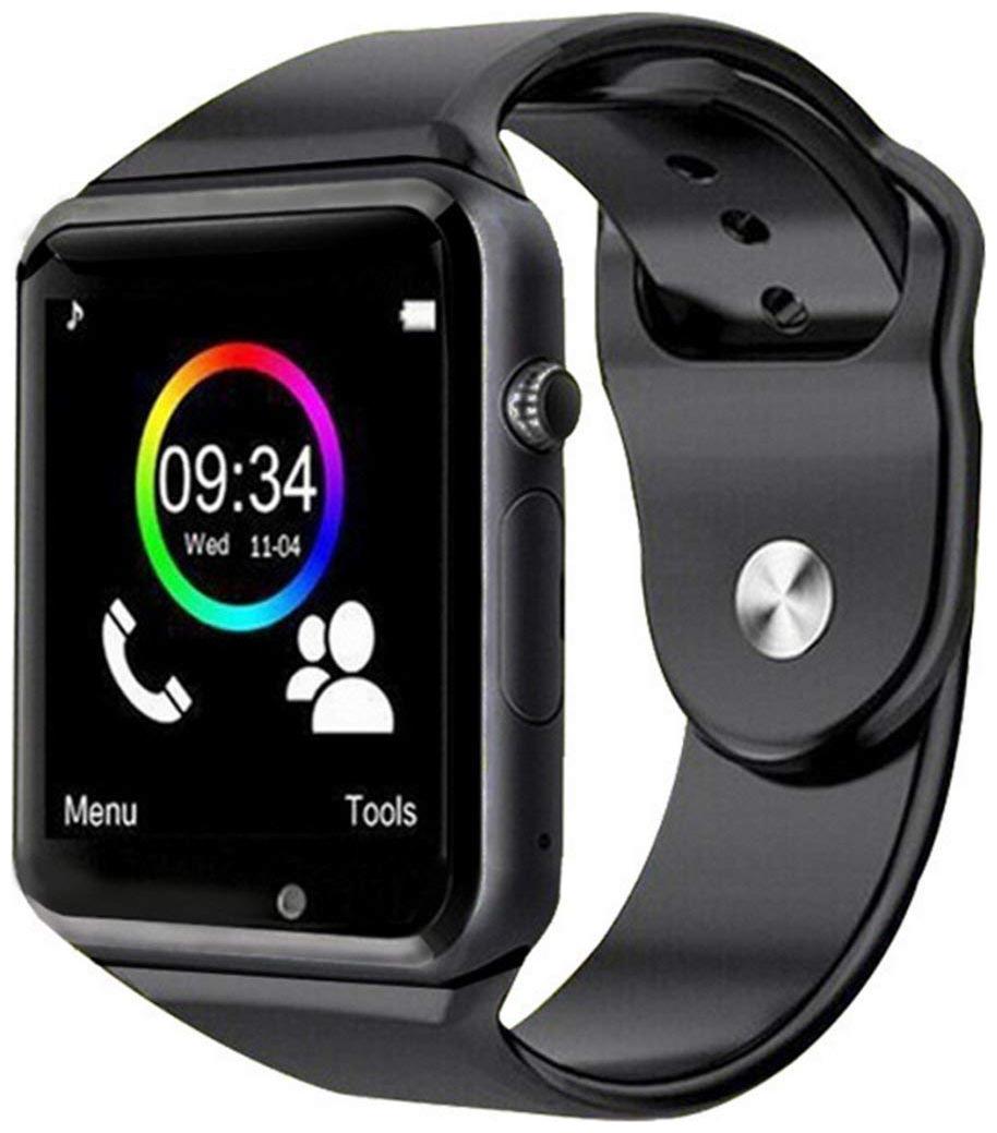 

Hot Selling A1 Bluetooth Smart Watch Wrist Watch Fitness Band with Camera and Sim Card Support Compatible with All Android and iOS iPhones (Black)