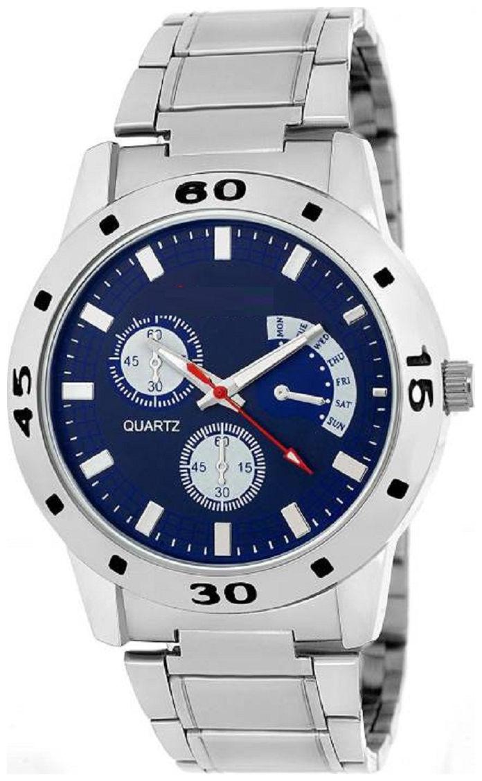 

HRV Collection Blue Dial Metal Analog Watch For Men