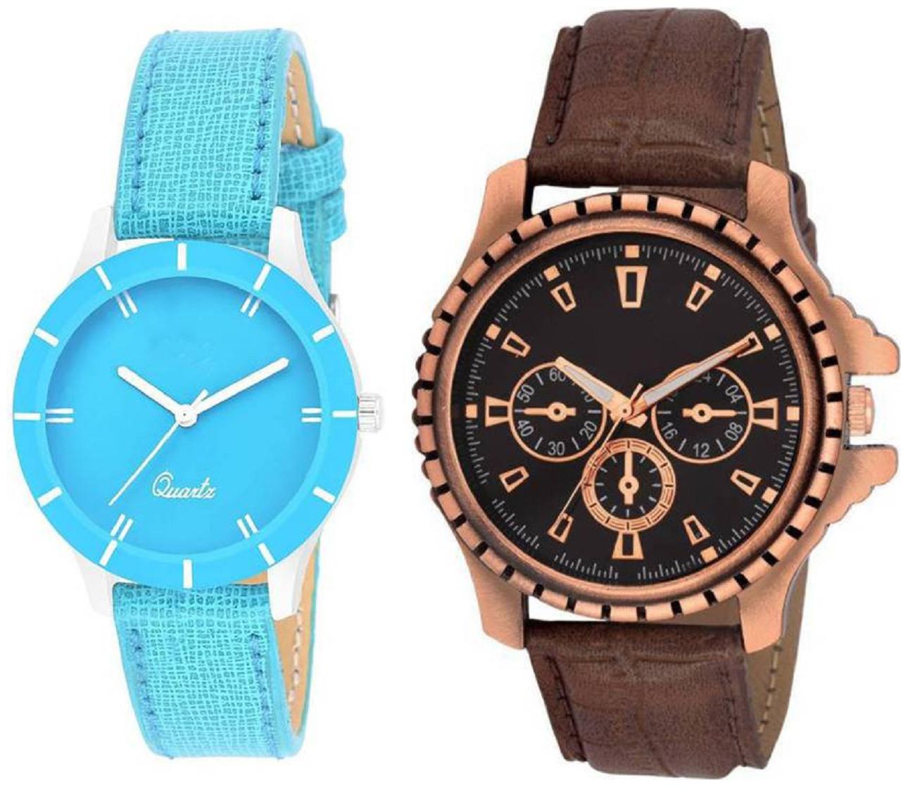 

HRV Copper Men and SkyBlue New Girls Men And Women Couple watch