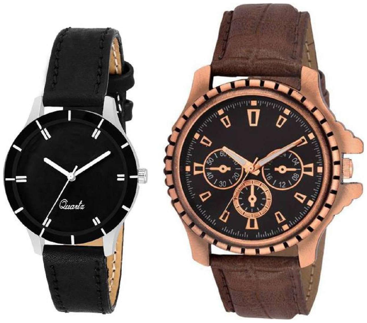 

HRV Copper Men and Black Girls Men And Women Couple watch