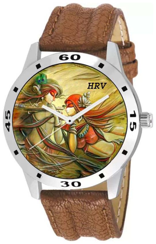 

HRV God Couple Print Radha-Krishana Elegant dial watch for mens boys Watch - For Men