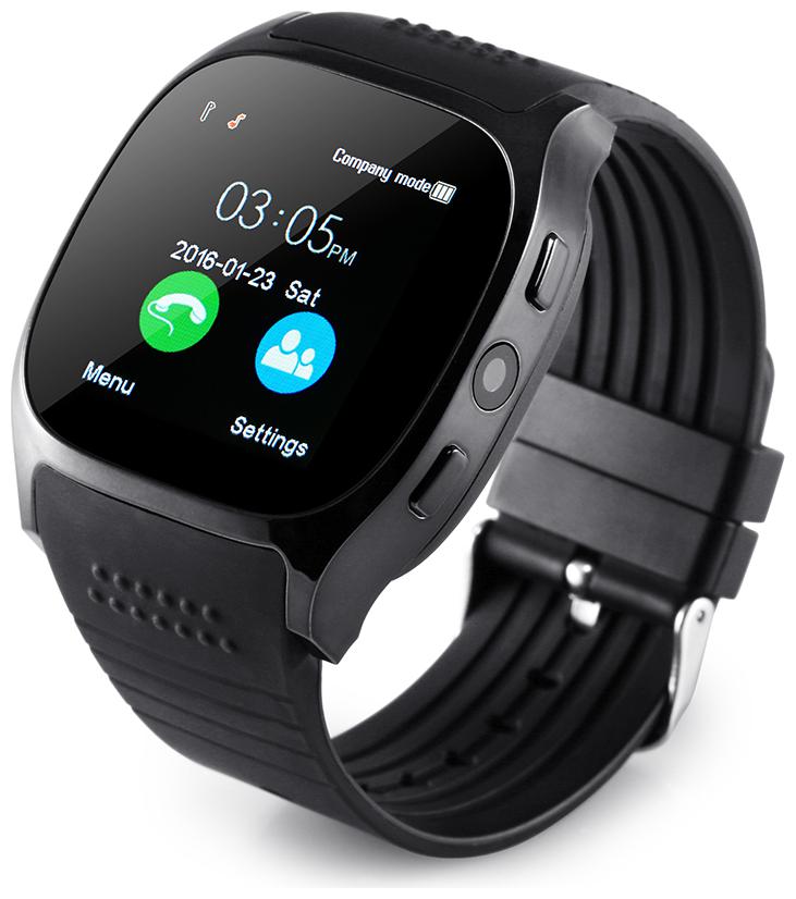 

i-Birds T8 Smart Watches Support SIM TF Card with Camera Sync Call Message Bluetooth Watch for iOS Android (Black)