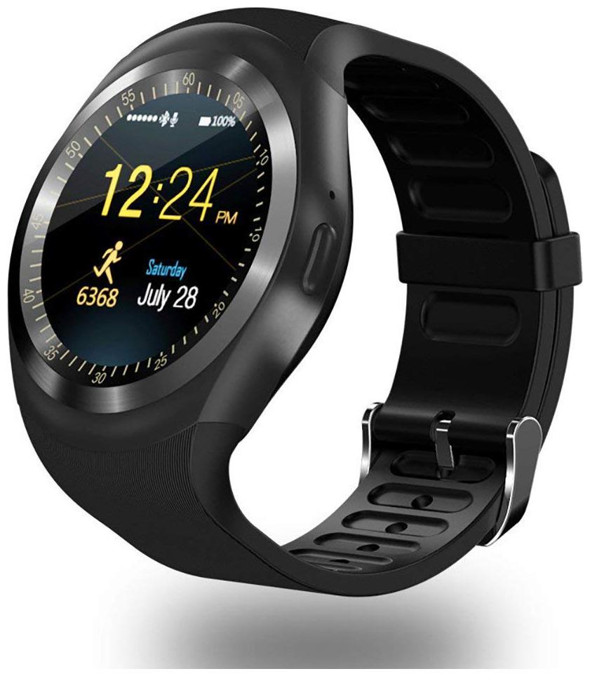 

i-Birds Y1 SmartWatch Touch Screen Support Micro SIM Card TF Card with Bluetooth Camera Sleep Monitor Outdoor Fitness for IOS Android (Black)