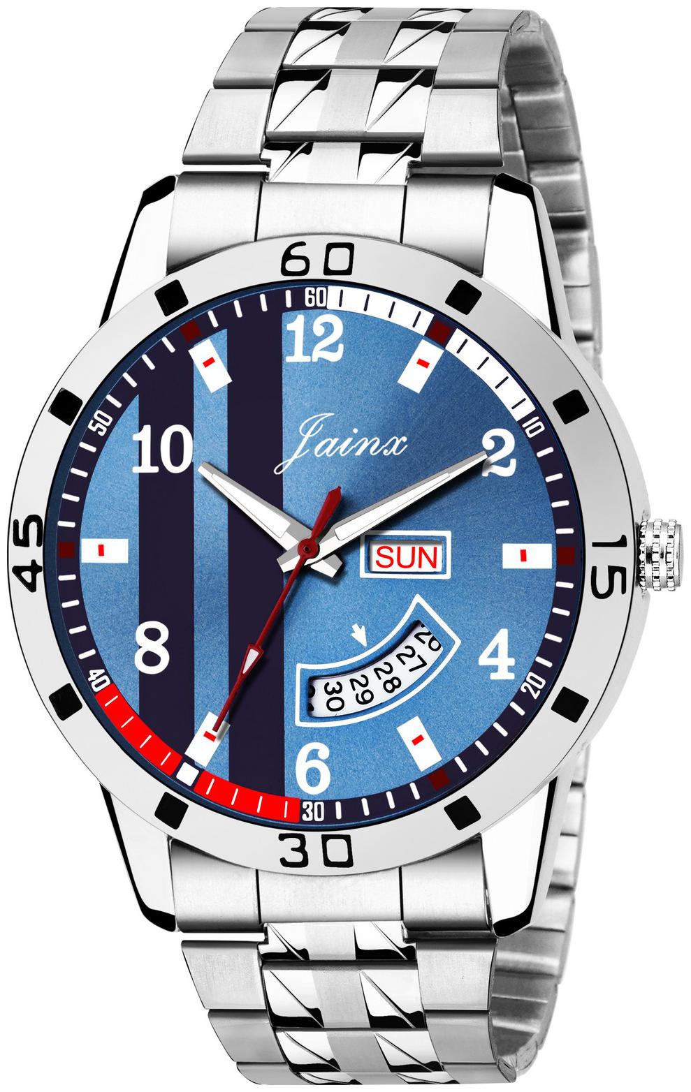 

Jainx Blue Dial Day And Date Analog Watch For Men Boys - JM331