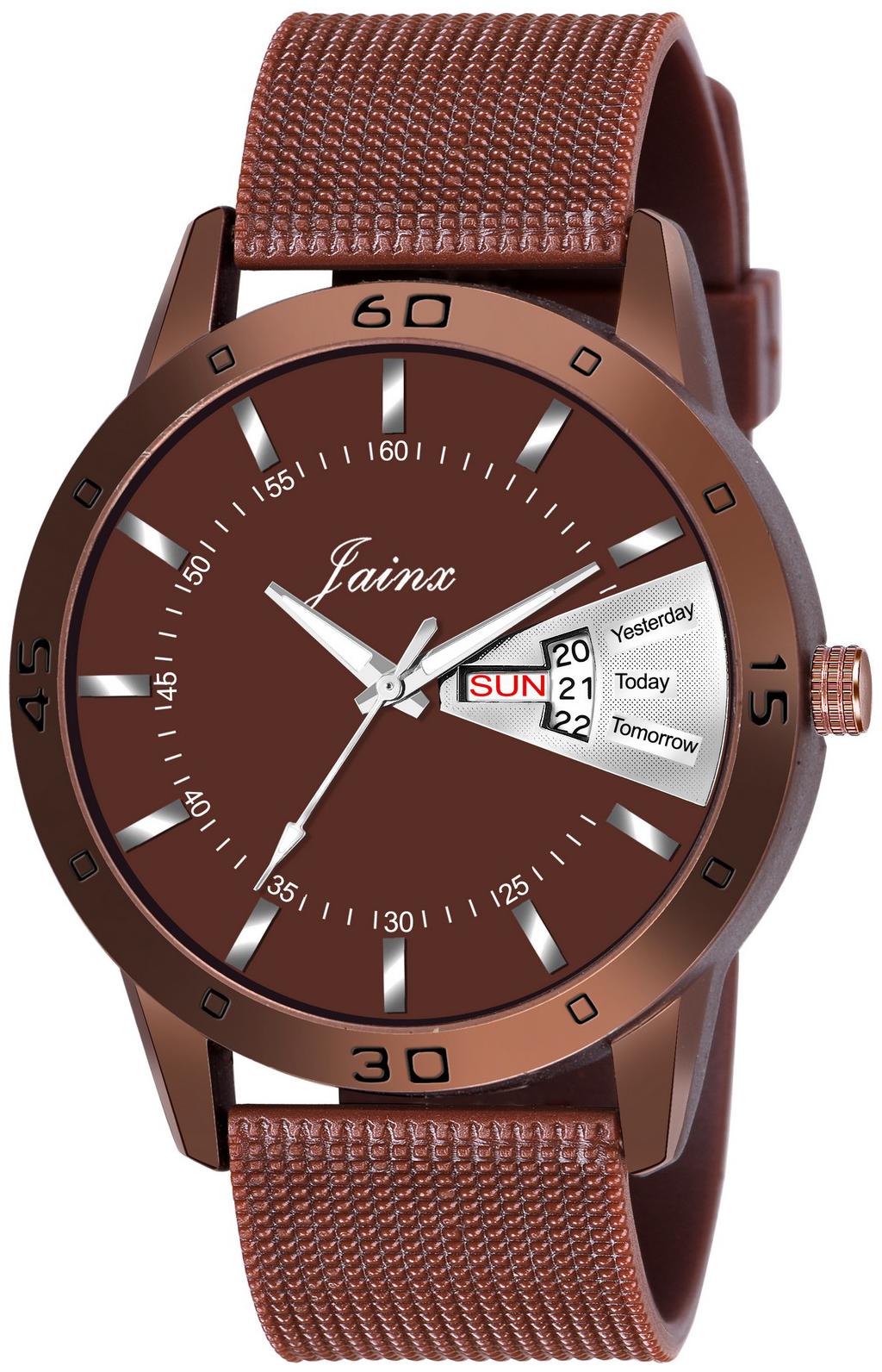

Jainx Mesh Band Day And Date Function Analog Watch For Men s - JM377